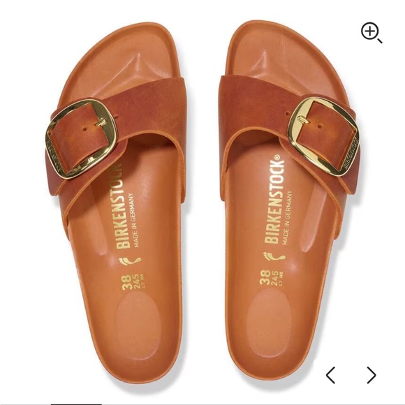 Birkenstock Madrid Big Buckle Burnt Orange
Oiled Leather LIKE NEW 41 US 10-10.5 - Picture 1 of 16